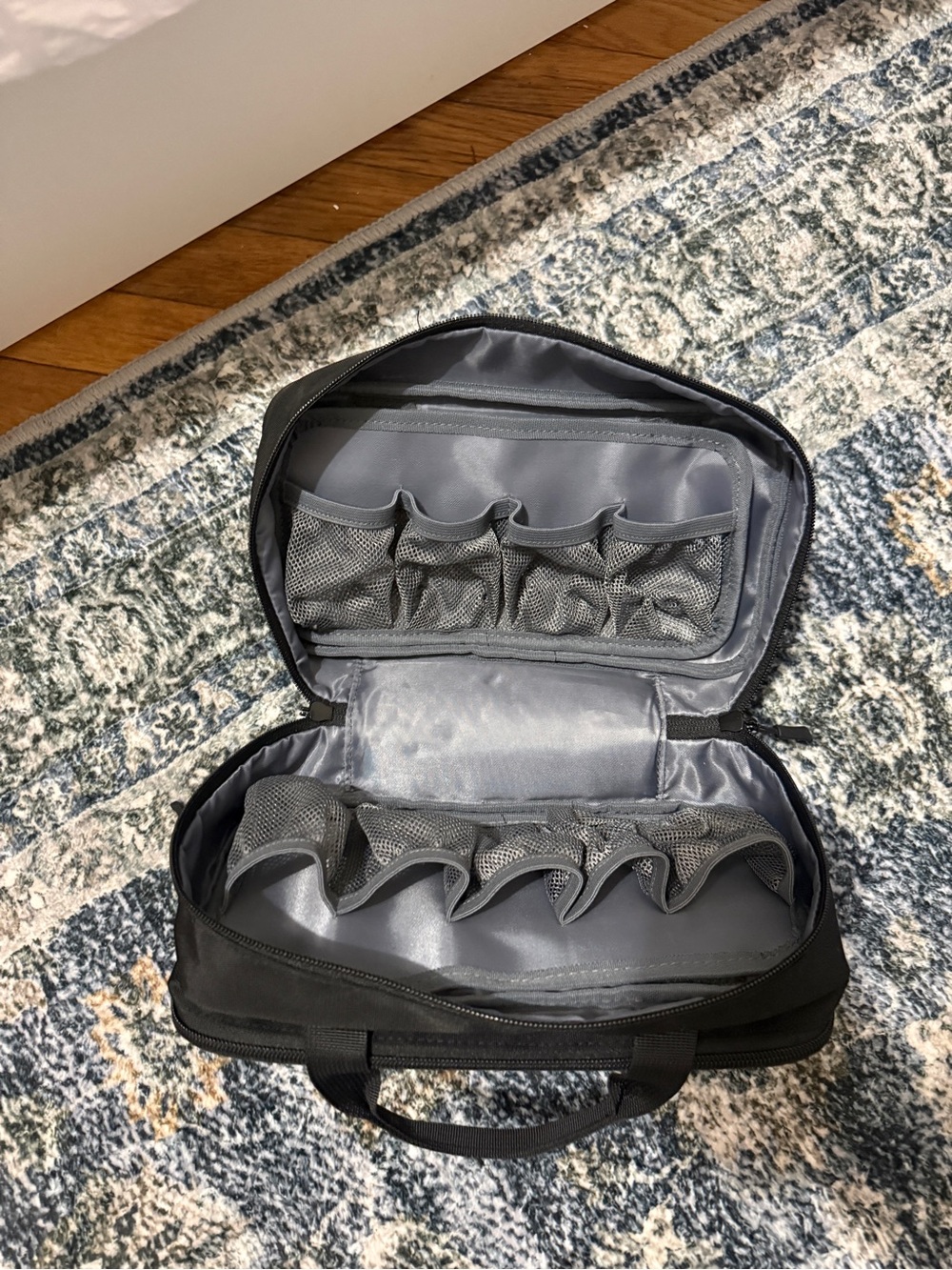 Men's Black Travel Organizer Bag - Compact Tool & Accessory Case